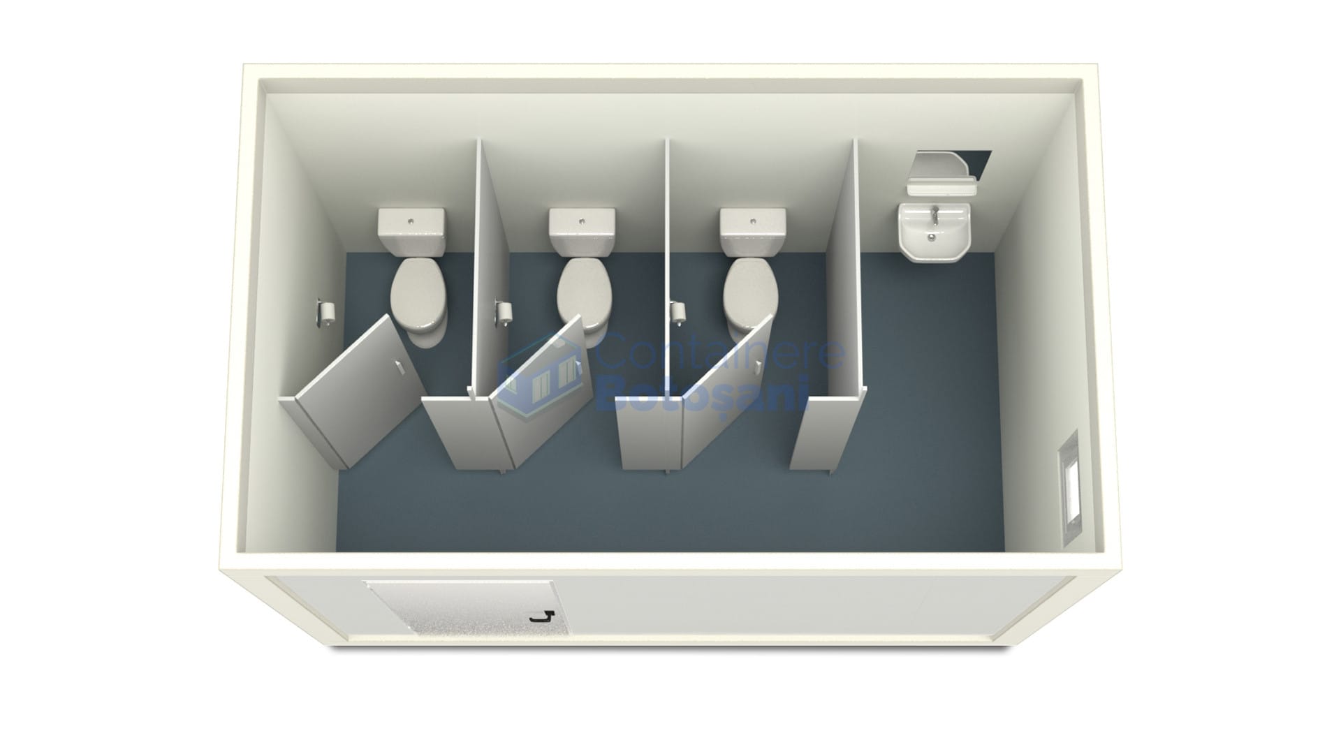 container sanitar botosani 4metri 3wc alb
